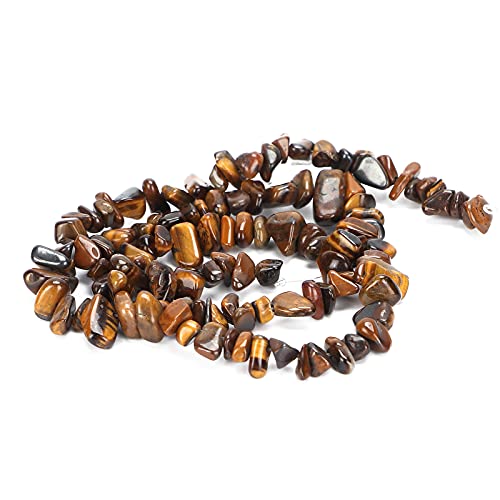 DIY-Schmuckherstellung mit unregelmäßigen Perlen, einzigartiges Anhängerzubehör zur Herstellung von Halsketten, Armbändern, Ringen und mehr, synthetisches Kunststoffmaterial, (tiger eye stone) von Bognajin