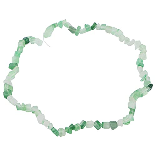 Schmuck DIY Chip unregelmäßige Perlen für die Herstellung von Halsketten und Armbändern, synthetisches Kunststoffmaterial, helle Farbe, glatte Oberfläche, verschleißfest und robust (green line agate) von Bognajin