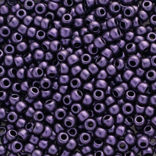 10 g TOHO Round Seed Beads Rocailles, size 11/0, Hybrid Metallic Suede Purple (# Y612), Japan, Glass von Bohemia Crystal Valley