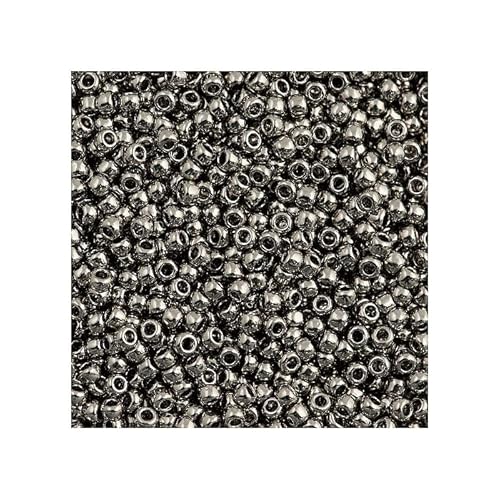 10 g TOHO Round Seed Beads Rocailles, size 11/0, Nickel (# 711), Japan, Glass von Bohemia Crystal Valley