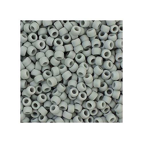 10 g TOHO Round Seed Beads Rocailles, size 11/0, Opaque Frosted Gray (# 53F), Japan, Glass von Bohemia Crystal Valley