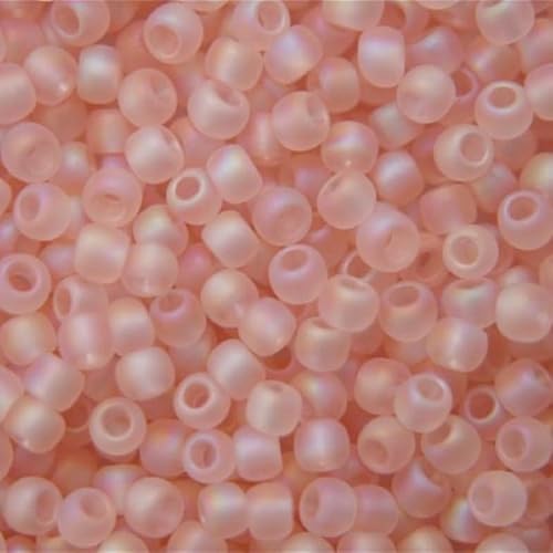 10 g TOHO Round Seed Beads Rocailles, size 11/0, Transparent Rainbow Frosted Rosaline (# 169F), Japan, Glass von Bohemia Crystal Valley