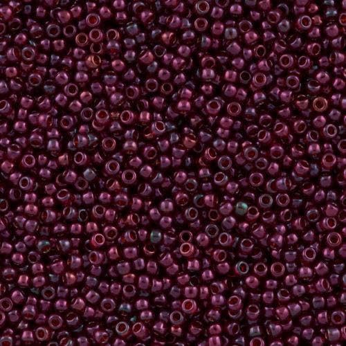 10 g TOHO Round Seed Beads Rocailles, size 8/0, Gold Lustered Raspberry (# 332), Japan, Glass von Bohemia Crystal Valley