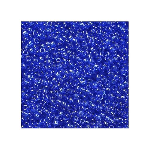 10 g TOHO Round Seed Beads Rocailles, size 8/0, Transparent Cobalt (# 8), Japan, Glass von Bohemia Crystal Valley