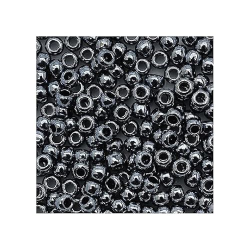 100 g TOHO Round Seed Beads Rocailles, size 11/0, Metallic Hematite (# 81), Japan, Glass von Bohemia Crystal Valley