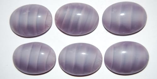 12 pcs Cabochon Oval Flat Back, (), 25 x 18 mm, Glass, Czech Republic von Bohemia Crystal Valley