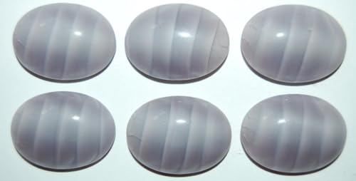 12 pcs Cabochon Oval Flat Back, (), 25 x 18 mm, Glass, Czech Republic von Bohemia Crystal Valley