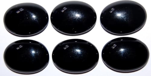 12 pcs Cabochon Oval Flat Back, (), 25 x 18 mm, Glass, Czech Republic von Bohemia Crystal Valley