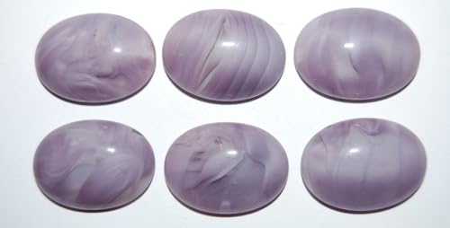 12 pcs Cabochon Oval Flat Back, (), 25 x 18 mm, Glass, Czech Republic von Bohemia Crystal Valley