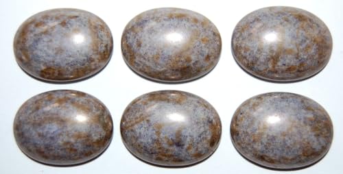 12 pcs Cabochon Oval Flat Back, (), 25 x 18 mm, Glass, Czech Republic von Bohemia Crystal Valley