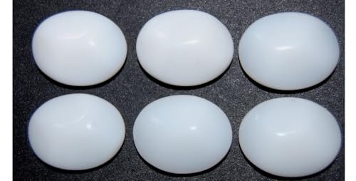 12 pcs Cabochon Oval Flat Back, (), 26 x 20 mm, Glass, Czech Republic von Bohemia Crystal Valley