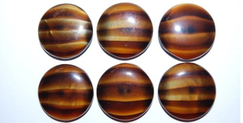 12 pcs Cabochon Round Flat Back, (), 24 mm, Glass, Czech Republic von Bohemia Crystal Valley