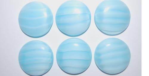 12 pcs Cabochon Round Flat Back, (), 24 mm, Glass, Czech Republic von Bohemia Crystal Valley