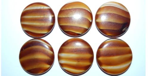 12 pcs Cabochon Round Flat Back, (), 24 mm, Glass, Czech Republic von Bohemia Crystal Valley