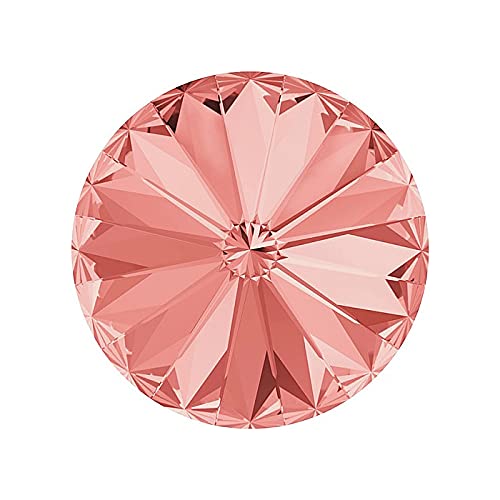 2 stk SWAROVSKI CRYSTALS Stones Rivoli 1122 Chaton, SS47 (10 mm) Rose Peach F (Swarovski-Kristalle Steine ​​Rivoli 1122 Chaton Rosa) von Bohemia Crystal Valley