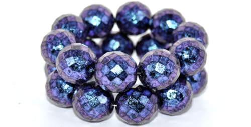 20 pcs Fire Polished Round Faceted Beads 16,Black 86966 (23980-86966), Glass, Czech Republic von Bohemia Crystal Valley