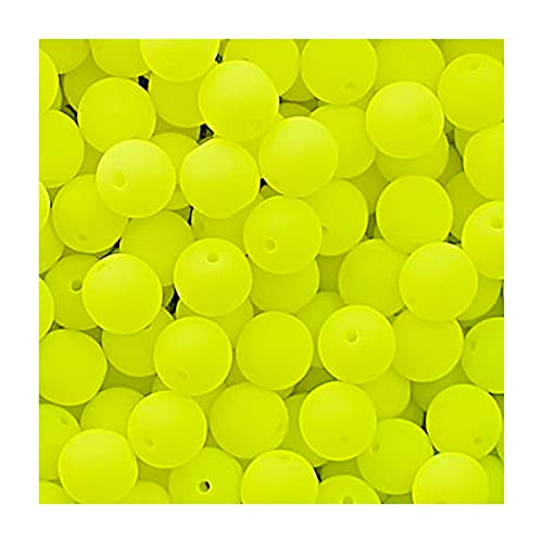 24 stk Neon Czech glass beads with UV effect, 6 mm Yellow (Neon-tschechische Glasperlen mit UV-Effekt Neon Gelb) von Bohemia Crystal Valley