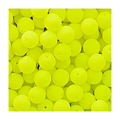 36 stk Neon Czech glass beads with UV effect, 4 mm Yellow (Neon-tschechische Glasperlen mit UV-Effekt Neon Gelb) von Bohemia Crystal Valley