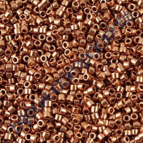 5 g Miyuki DELICA Seed Beads Rocailles, size 11/0, Copper (# DB0040), Japan, Glass von Bohemia Crystal Valley