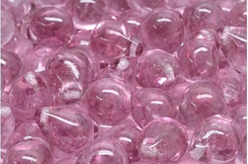 OUTLET 10 grams Teardrop Beads, Crystal Light Fuchsia Pink (00030-34306), Glass, Czech Republic von Bohemia Crystal Valley