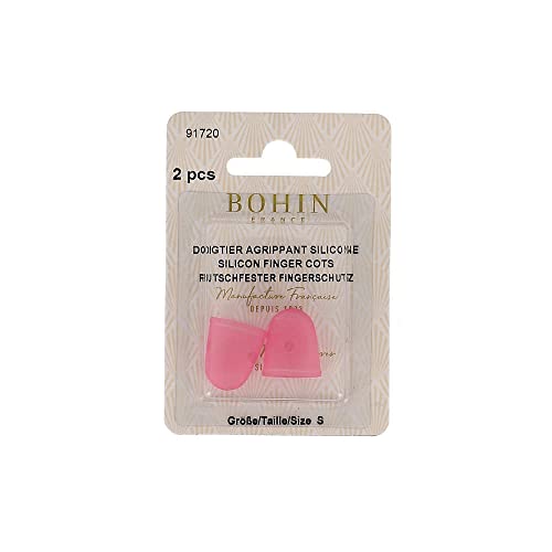 BOHIN France Fingerhut, Gummi, Rosa, Small, 2 von Bohin