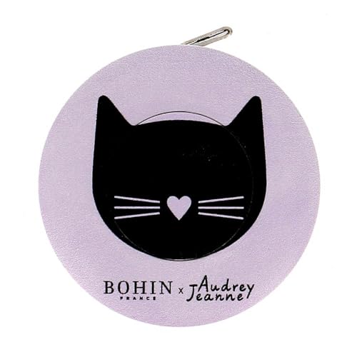 Bohin BO99041 Automatisches Cat Themed-Beidseitiges Maßband mit Zentimeter-und Inch-Anzeige, für Näh-und Messprojekte, Plastic, Schwarz Bohin BO99041 Automatisches Cat Themed-Beidseitiges Maßband mit Zentimeter-und Inch-Anzeige, für Näh-und Messprojekte, Plastic, Schwarz von Bohin