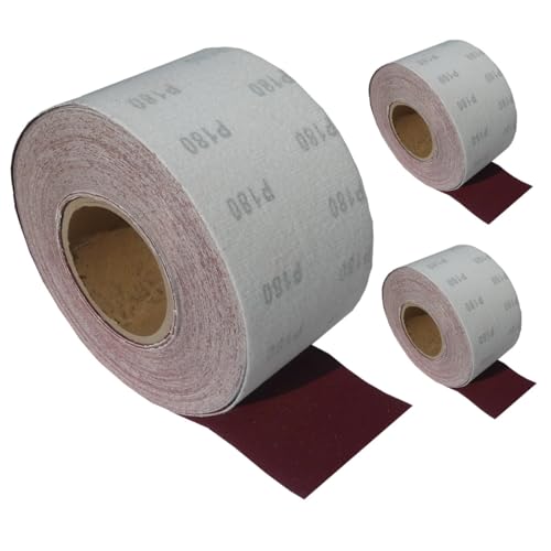 25m KLETT - Schleifpapier Rolle 93mm X 25m Korn P180 Schleifband Schleifrolle Rollenschleifpapier BOHRFUX von Bohrfux