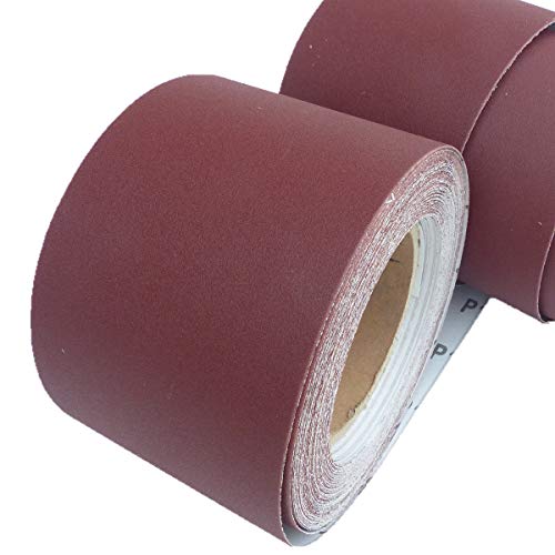 25m Schleifpapier Rolle 93mm X 25m Korn P100 Schleifband Schleifrolle Rollenschleifpapier BOHRFUX von Bohrfux