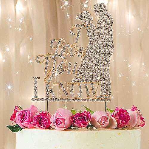 Cake Topper Hochzeit, Mr & Mrs Deko Hochzeit Tortenfiguren, Tortenstecker Torten Tortendeko mit Strass Deko Topper Hochzeitstorte Wedding Cake Topper für Hochzeitstorten und Verlobung Party von Bohrma