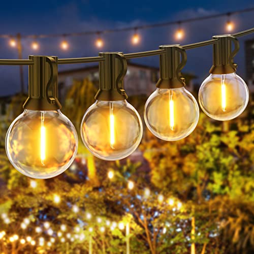 LED Lichterkette Außen Strom, 18M/60FT 30+1 G40 Birnen Lichterkette Glühbirne IP45 Wasserdichte Innen Außen Lichterketten für Weihnachtsdeko, Party, Garten, Terrasse, Hochzeiten, Zimmer von BokiHuk