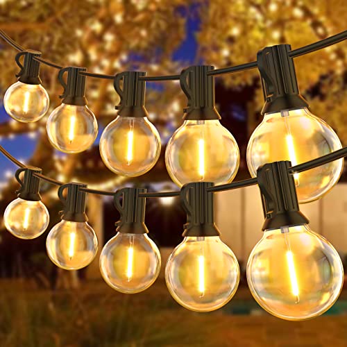 Led Lichterkette Außen, 45.7M/150FT Outdoor Lichterkette Glühbirnen wetterfest LED Lichterkette Außen Strom für Weihnachtsdeko, Party, Garten, Terrasse, Hochzeiten, Zimmer von BokiHuk