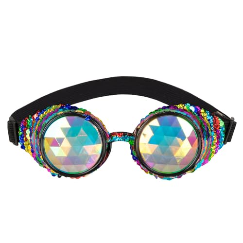 Boland - Partybrille Mirage, für Erwachsene, Brille, holografische Gläser, Kopfschmuck, Karneval, Mottoparty von Boland