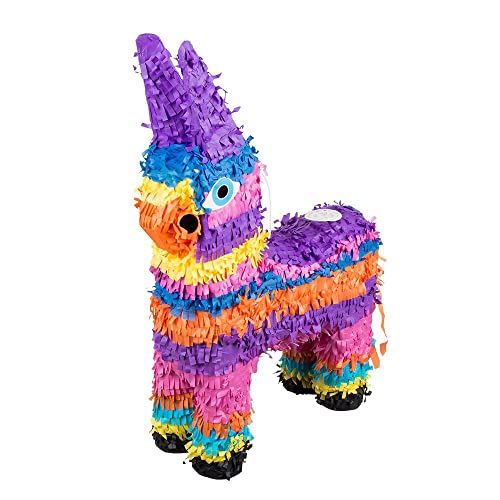 Boland 30934 - Pinata Esel für Kinder Geburtstag oder Mottoparty, 55 x 41 cm, Regenbogen, Partydeko von Boland