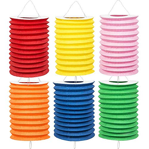 Boland - Papierlaterne Einfarbig, 12 Stück, 6 Farben sortiert, Zuglaterne, Rot, Gelb, Rosa, Grün, Orange, Blau, Lampion, Geburtstag, Laternenzug, Gartenparty, Hängedekoration Boland - Papierlaterne Einfarbig, 12 Stück, 6 Farben sortiert, Zuglaterne, Rot, Gelb, Rosa, Grün, Orange, Blau, Lampion, Geburtstag, Laternenzug, Gartenparty, Hängedekoration von Boland