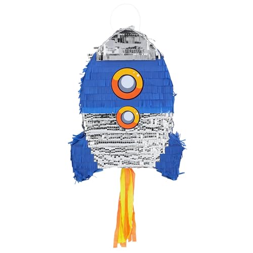 Boland 50514 - Pinata Rakete, 56 x 23 cx 18 cm, Hängedeko, Dekoration für Geburtstag, Mottoparty und Karneval von Boland