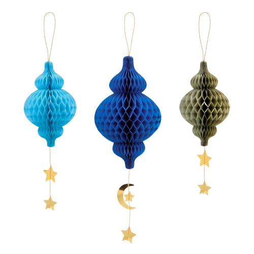 Boland 50905 - Deko Waben 3 Stück im Set, Eid Mubarak und Ramadan, Party Deko, Dekoration für Mottoparty Boland 50905 - Deko Waben 3 Stück im Set, Eid Mubarak und Ramadan, Party Deko, Dekoration für Mottoparty von Boland