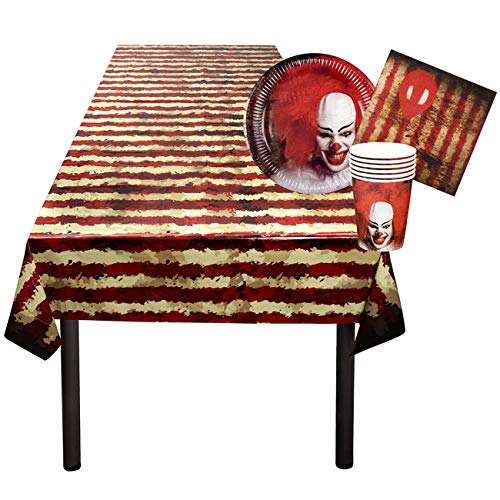 Boland 72356 - Tischset Horror Clown, Kostüm-Accessoire, Halloween-Accessoire von Boland