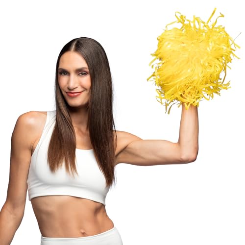 Boland - Pompons, 8 Stück, 34 cm, Puschel, Tanzwedel, Cheerleader Kostüm, Sportoutfit, High School, Football von Boland