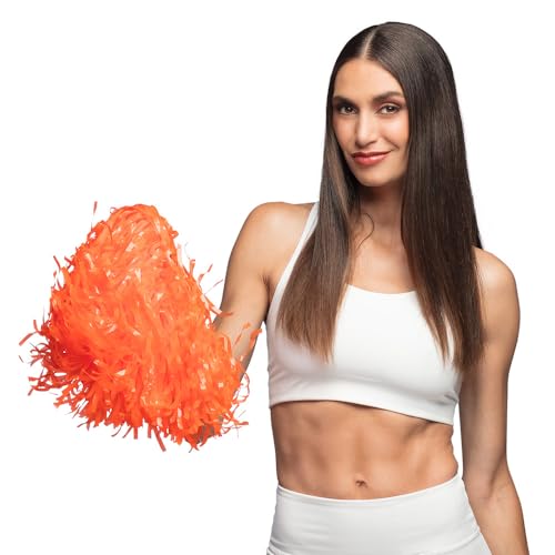 Boland - Pompons, 8 Stück, 34 cm, Puschel, Tanzwedel, Cheerleader Kostüm, Sportoutfit, High School, Football von Boland