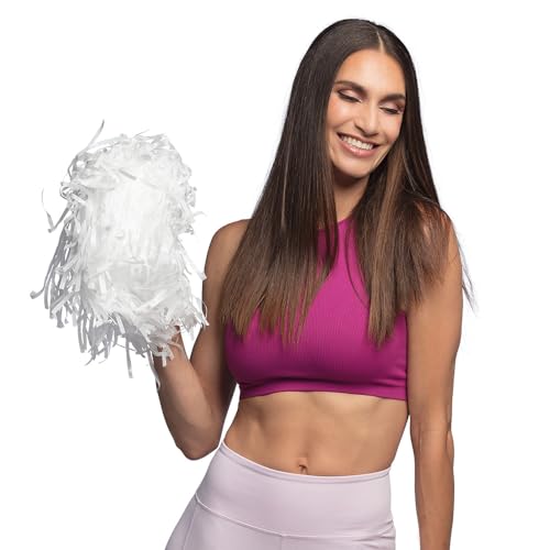 Boland - Pompons, 8 Stück, 34 cm, Puschel, Tanzwedel, Cheerleader Kostüm, Sportoutfit, High School, Football von Boland