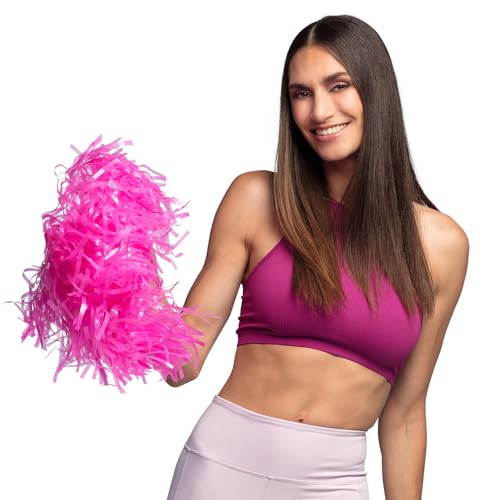 Boland - Pompons, 8 Stück, 34 cm, Puschel, Tanzwedel, Cheerleader Kostüm, Sportoutfit, High School, Football von Boland