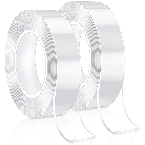 Bolatus 5m Doppelseitiges Klebeband Transparent Extra Stark Nano Klebeband Double Sided Tape Ablösbar Doppelseitig Klebeband Dünn für Zuhause, Küche, Auto oder Mehrzweck（2 Rolle） von Bolatus