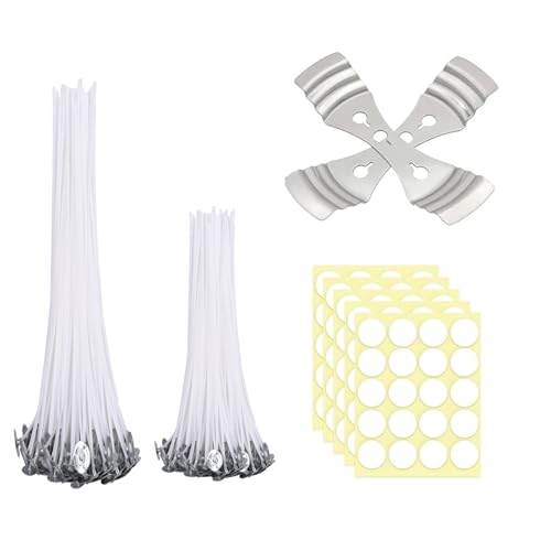 Bolosa 100 Stück Kerzendocht, Kerzendochte für Kerzen, Kerzen Docht Set, Kerzendocht Kaufen, Kerzendochte für Dicke Kerzen, Kerzen Selber Machen Set, Dochte für Kerzen Gießen, Candle Wick 10/15cm(C) von Bolosa