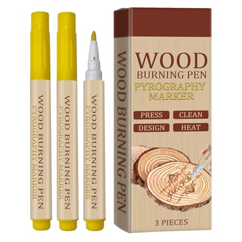 Bomefoi verbrennungsmarker, Scorch Pen Marker - 3 Stück Branding Burning Wood Marker Scorch Pen | befeuertes Stiftwerkzeug für Heimdekorationen aus für Partyspiele, Schulhandwerk von Bomefoi