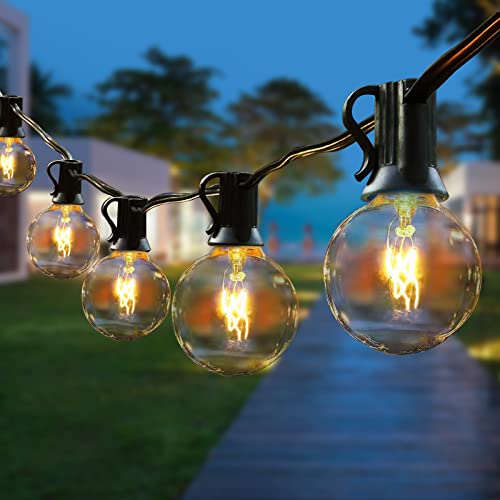 Bomkim Lichterkette Außen, 9,5 m Outdoor Lichterkette, G40 Lichterkette Glühbirnen 25+4 Birnen IP45 Wasserdicht, Outdoor Lichterkette Strom für Innen/Außen Garten, Terrasse, Hochzeiten, Partys von Bomkim