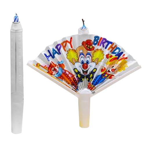 Alles Gute Zum Geburtstag Kerze | Überraschungs Geburtstagskerzen | Geburtstagskerzen Mit Kreativen Fans | Reusable Novelty Fan Birthday Candle - Kreative Kerzen Geburtstag Mit Fächer Für Party Deko von BommFu