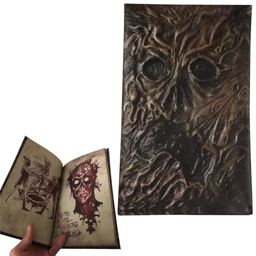 BommFu Necronomicon Dark Book | Demon Evil Dead Summon Book | Tragbares Altarzeremonie-Requisitenbuch | Horrorfilm-Requisiten-Notizbuch - Halloween-Dekoration, Partyzubehör von BommFu