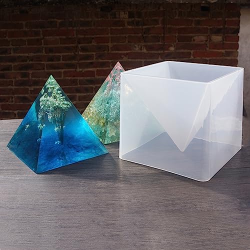 BommFu Super Pyramide Silikonform | Super Pyramid Silikonform | 15CM Transparente Epoxidharz Formen - Form Epoxidfarbe Feine Farbe Creme Getrocknete Blumenform von BommFu