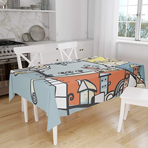 Le Jardin du Lin Kitchen Decoration, Tablecloth, 140cm x 160cm - Designed and Manufactured in Turkey Le Jardin du Lin Kitchen Decoration, Tablecloth, 140cm x 160cm - Designed and Manufactured in Turkey von Bonamaison