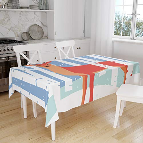 Le Jardin du Lin Kitchen Decoration, Tablecloth, 140cm x 160cm - Designed and Manufactured in Turkey von Bonamaison